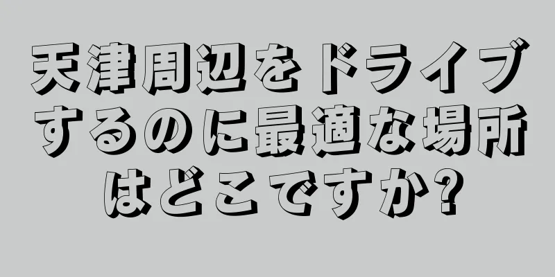 天津周辺をドライブするのに最適な場所はどこですか?