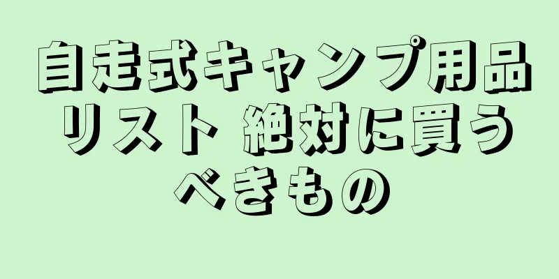自走式キャンプ用品リスト 絶対に買うべきもの