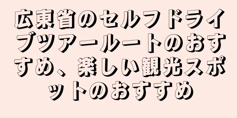 広東省のセルフドライブツアールートのおすすめ、楽しい観光スポットのおすすめ