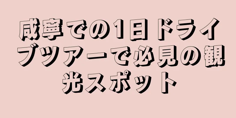 咸寧での1日ドライブツアーで必見の観光スポット