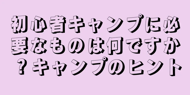初心者キャンプに必要なものは何ですか？キャンプのヒント
