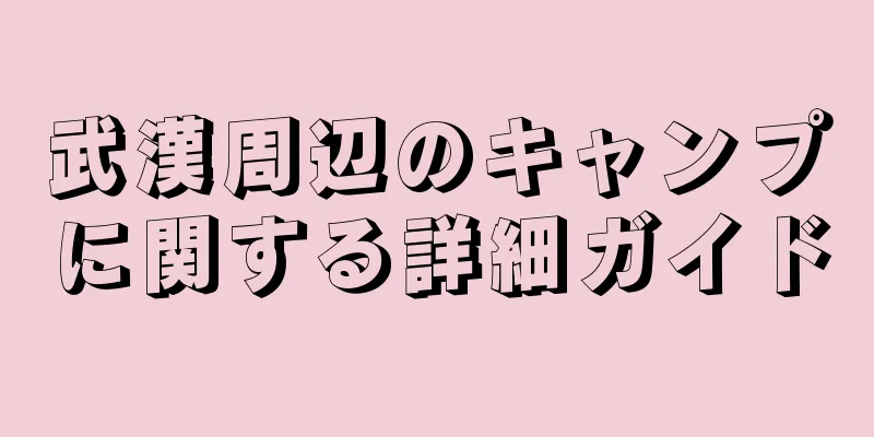 武漢周辺のキャンプに関する詳細ガイド