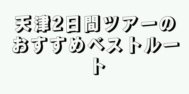 天津2日間ツアーのおすすめベストルート
