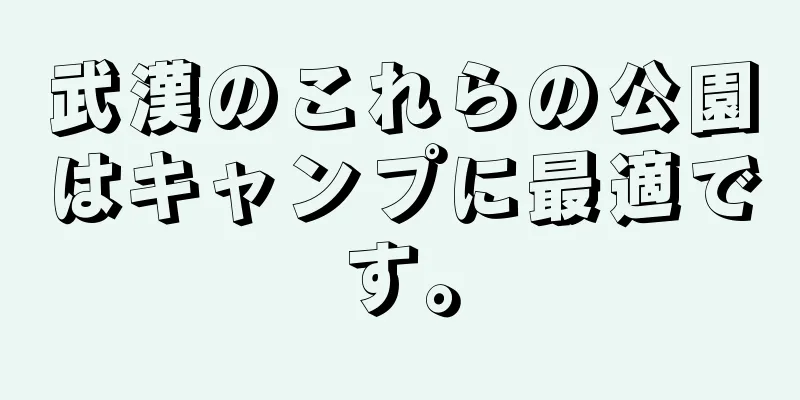 武漢のこれらの公園はキャンプに最適です。