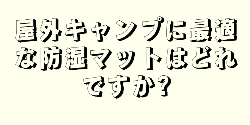屋外キャンプに最適な防湿マットはどれですか?