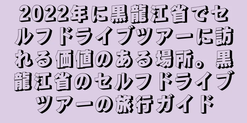 2022年に黒龍江省でセルフドライブツアーに訪れる価値のある場所。黒龍江省のセルフドライブツアーの旅行ガイド
