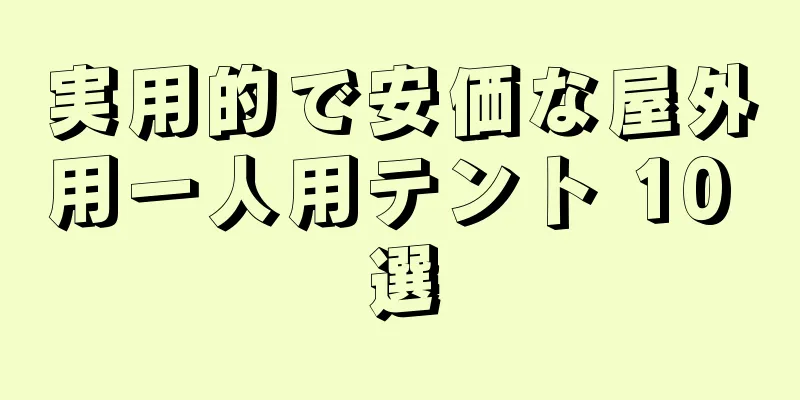 実用的で安価な屋外用一人用テント 10 選