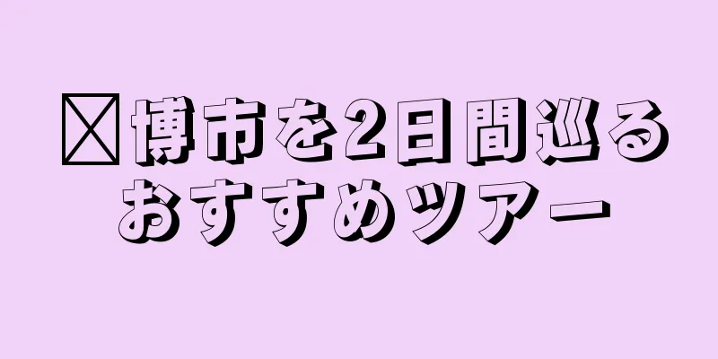 淄博市を2日間巡るおすすめツアー