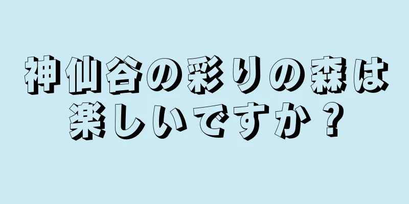 神仙谷の彩りの森は楽しいですか？