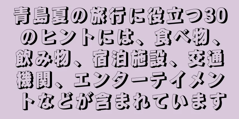 青島夏の旅行に役立つ30のヒントには、食べ物、飲み物、宿泊施設、交通機関、エンターテイメントなどが含まれています