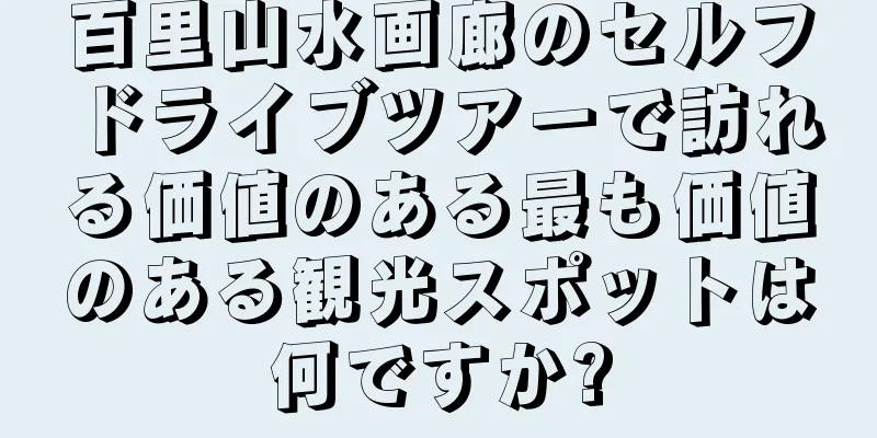 百里山水画廊のセルフドライブツアーで訪れる価値のある最も価値のある観光スポットは何ですか?