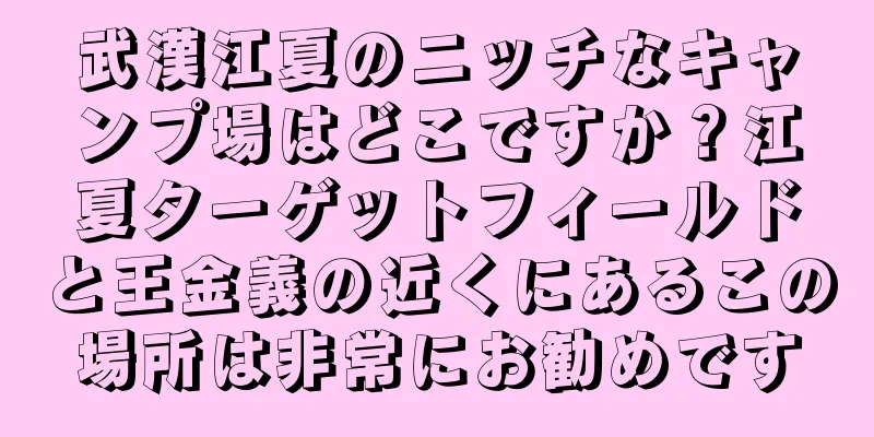 武漢江夏のニッチなキャンプ場はどこですか？江夏ターゲットフィールドと王金義の近くにあるこの場所は非常にお勧めです