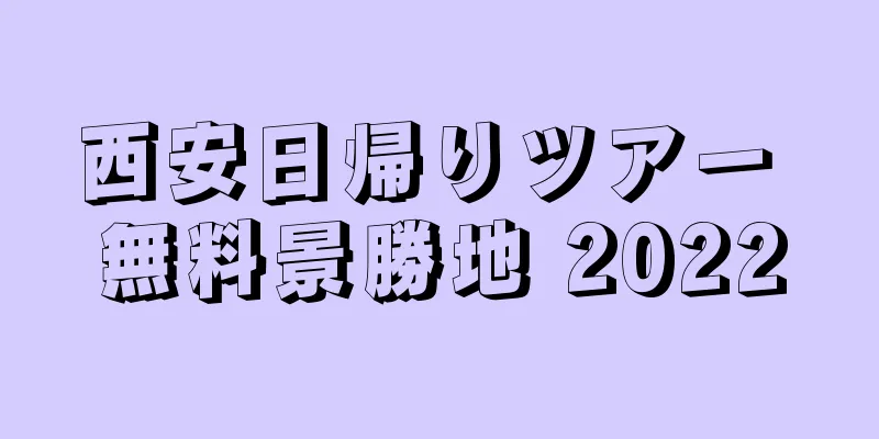 西安日帰りツアー 無料景勝地 2022