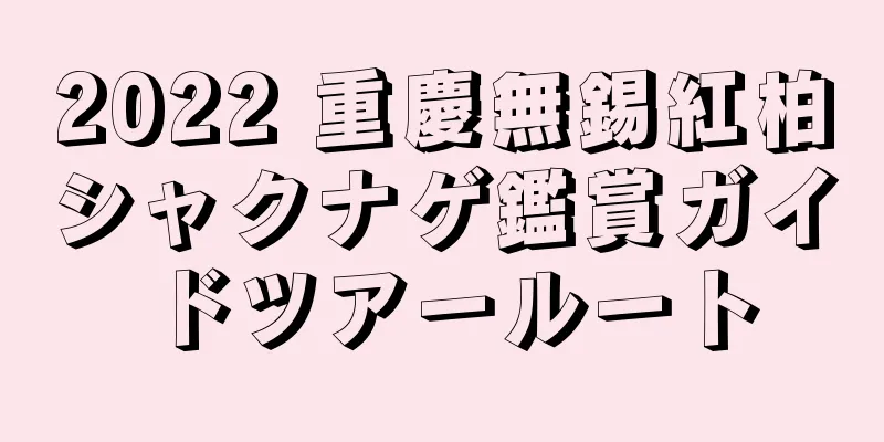 2022 重慶無錫紅柏シャクナゲ鑑賞ガイドツアールート