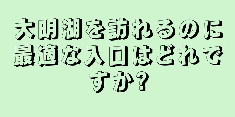 大明湖を訪れるのに最適な入口はどれですか?