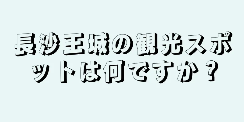 長沙王城の観光スポットは何ですか？