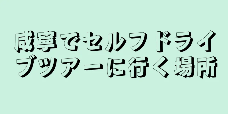 咸寧でセルフドライブツアーに行く場所
