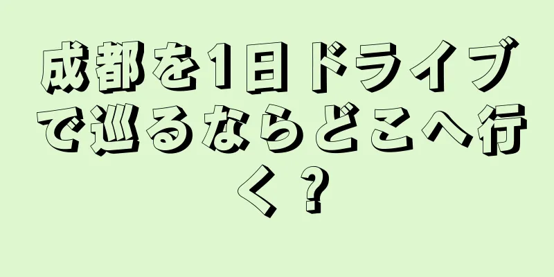 成都を1日ドライブで巡るならどこへ行く？
