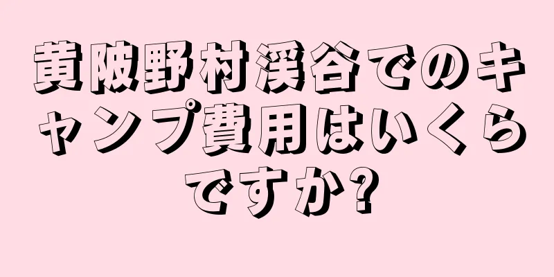 黄陂野村渓谷でのキャンプ費用はいくらですか?