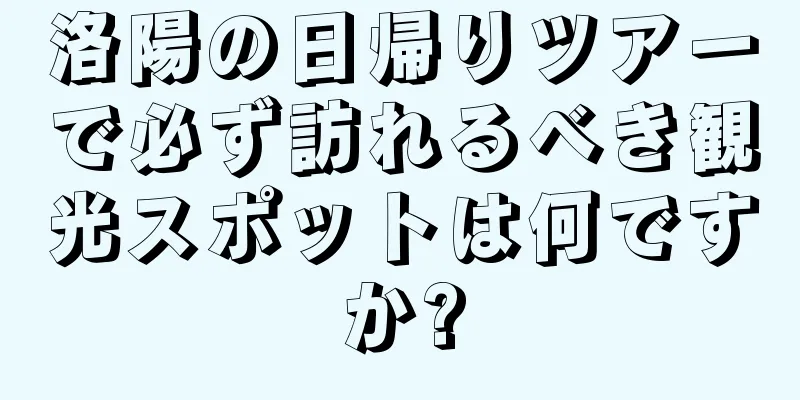 洛陽の日帰りツアーで必ず訪れるべき観光スポットは何ですか?