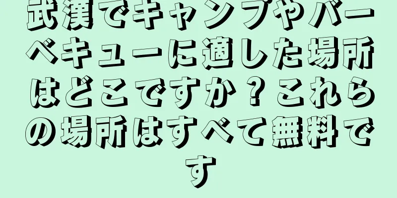 武漢でキャンプやバーベキューに適した場所はどこですか？これらの場所はすべて無料です