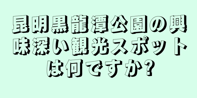 昆明黒龍潭公園の興味深い観光スポットは何ですか?