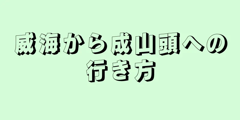 威海から成山頭への行き方