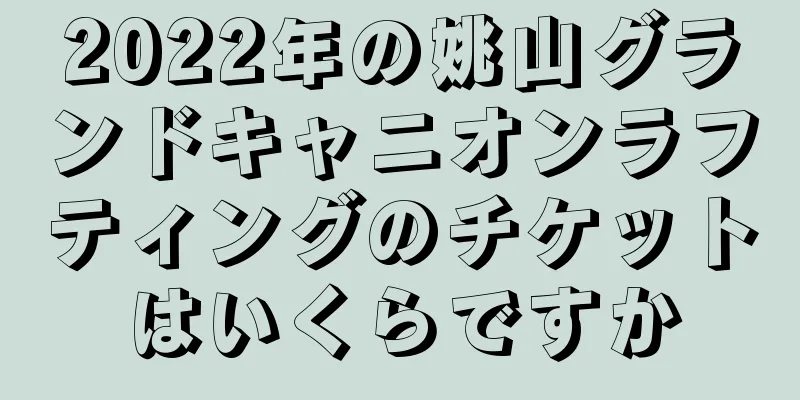 2022年の姚山グランドキャニオンラフティングのチケットはいくらですか
