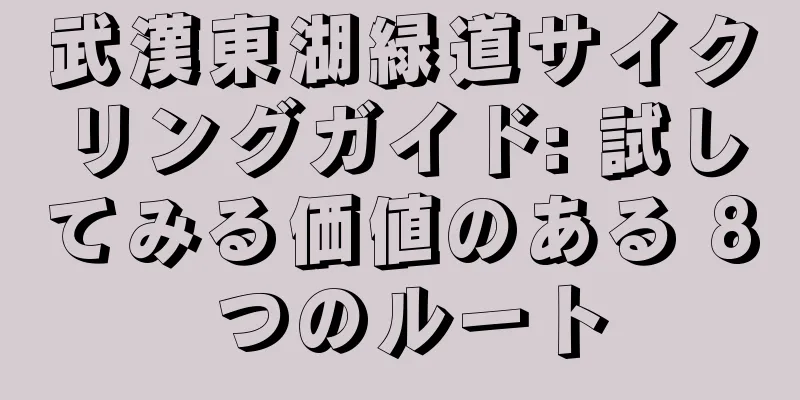 武漢東湖緑道サイクリングガイド: 試してみる価値のある 8 つのルート