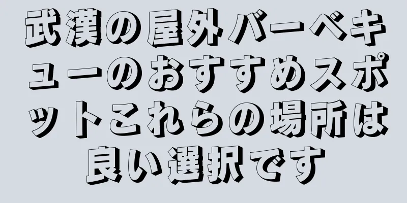 武漢の屋外バーベキューのおすすめスポットこれらの場所は良い選択です
