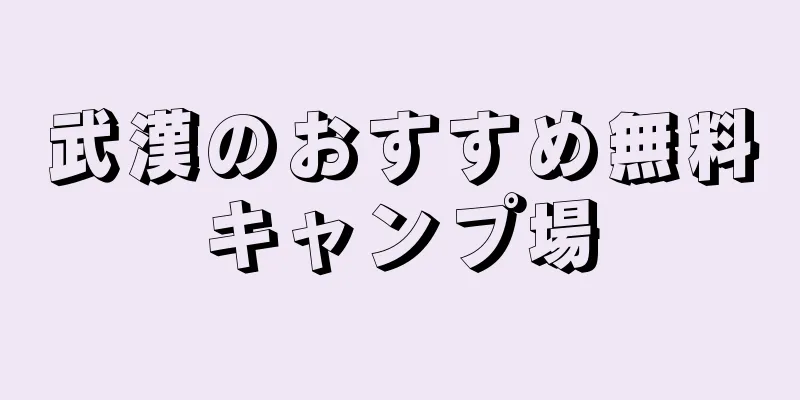 武漢のおすすめ無料キャンプ場
