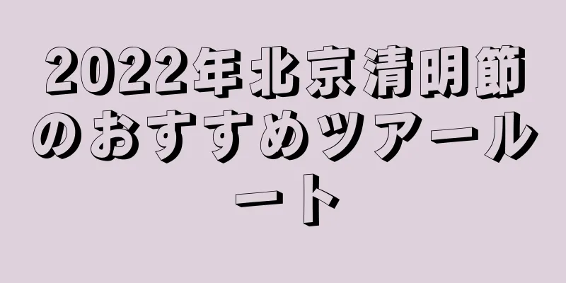 2022年北京清明節のおすすめツアールート