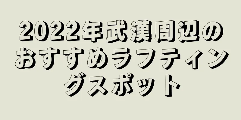 2022年武漢周辺のおすすめラフティングスポット