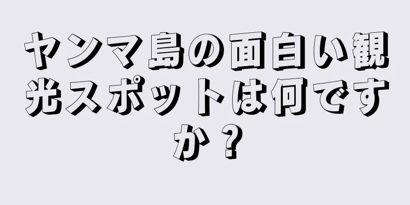 ヤンマ島の面白い観光スポットは何ですか？