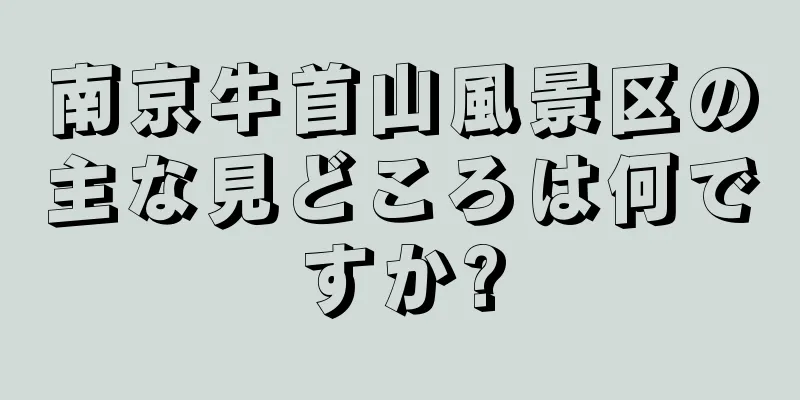 南京牛首山風景区の主な見どころは何ですか?