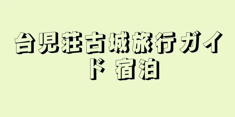 台児荘古城旅行ガイド 宿泊