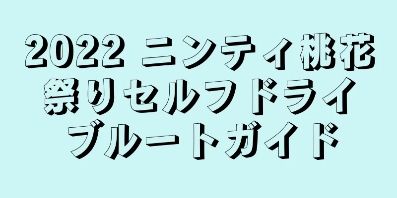 2022 ニンティ桃花祭りセルフドライブルートガイド
