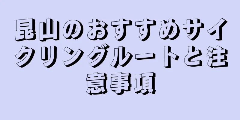 昆山のおすすめサイクリングルートと注意事項