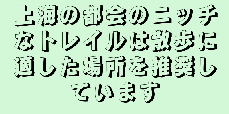 上海の都会のニッチなトレイルは散歩に適した場所を推奨しています