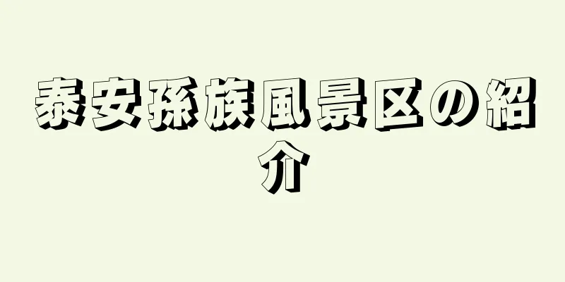 泰安孫族風景区の紹介