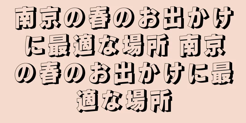 南京の春のお出かけに最適な場所 南京の春のお出かけに最適な場所
