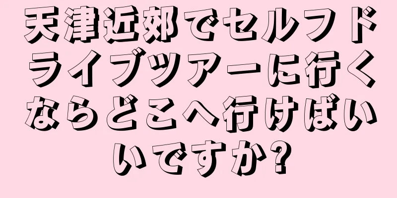 天津近郊でセルフドライブツアーに行くならどこへ行けばいいですか?