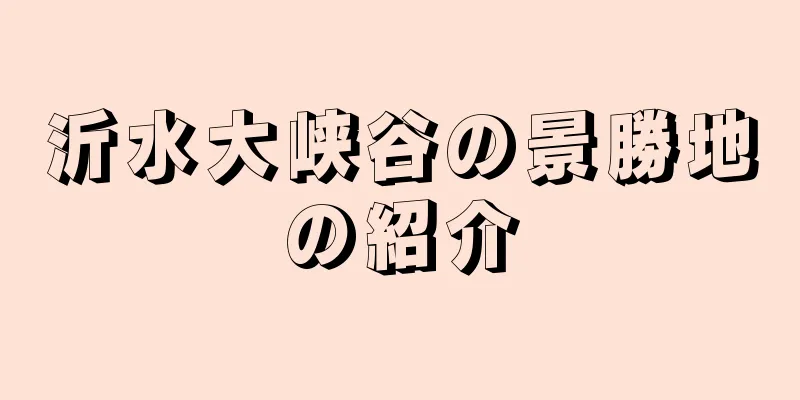沂水大峡谷の景勝地の紹介