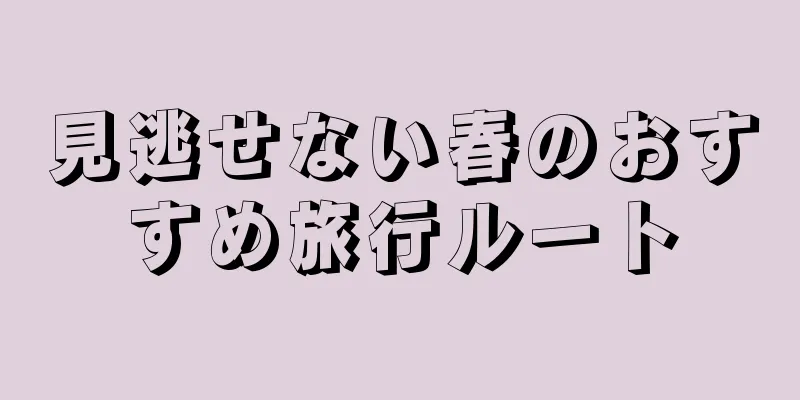 見逃せない春のおすすめ旅行ルート