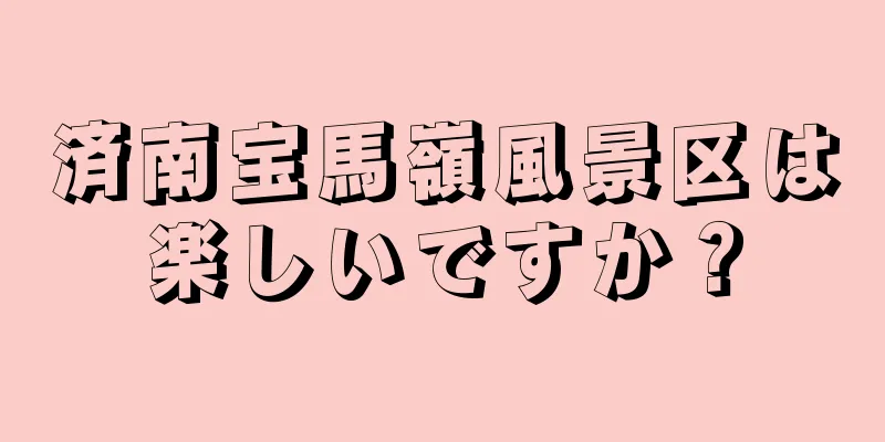 済南宝馬嶺風景区は楽しいですか？