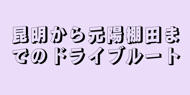 昆明から元陽棚田までのドライブルート