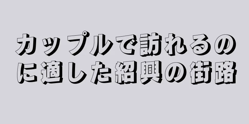 カップルで訪れるのに適した紹興の街路