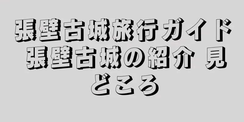 張壁古城旅行ガイド 張壁古城の紹介 見どころ
