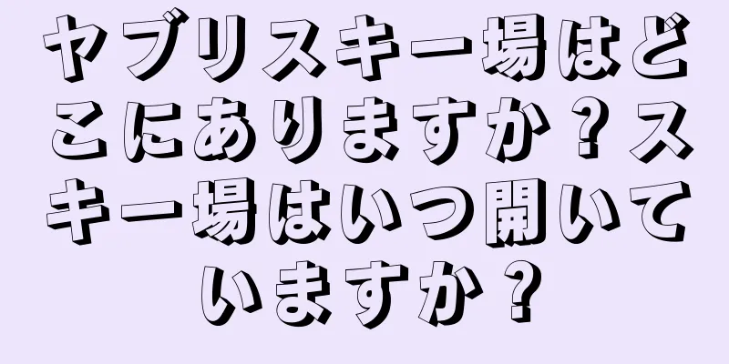 ヤブリスキー場はどこにありますか？スキー場はいつ開いていますか？