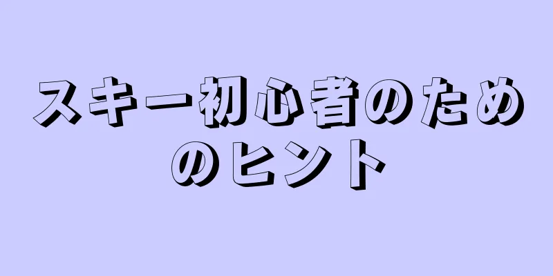 スキー初心者のためのヒント